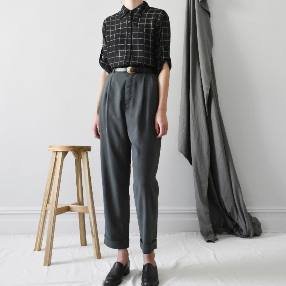 Vintage Romeo Gigli Washed Silk Trousers